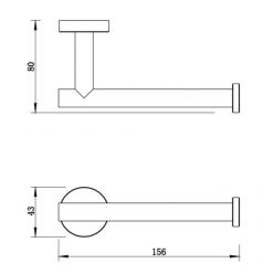 Держатель туалетной бумаги Whitecross Ergo ER2260BL, цвет черный матовый