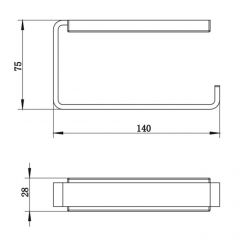 Держатель туалетной бумаги Whitecross Cubo CU2460GLB, цвет золото брашированное
