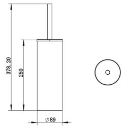 Ершик для унитаза Whitecross Ergo ER2274BL, напольный, цвет черный матовый