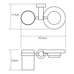 Держатель для стакана и мыльницы WasserKraft Donau K-9426
