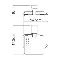 Держатель для туалетной бумаги WasserKraft Leine K-5025