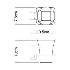 Стакан для зубных щеток WasserKraft Leine K-5028