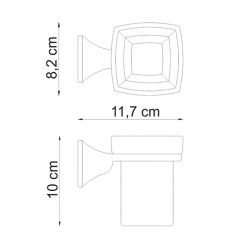 Стакан для зубных щеток WasserKraft Wern К-2528