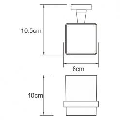 Стакан для зубных щеток WasserKraft Dill K-3928