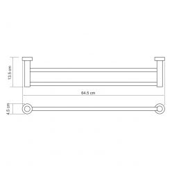 Держатель для полотенец WasserKraft Donau K-9440 двойной