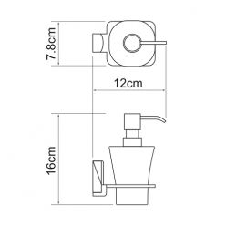 Дозатор для жидкого мыла WasserKraft Leine K-5099