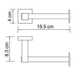 Держатель для туалетной бумаги WasserKraft Dill K-3996