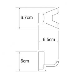 Крючок для полотенца WasserKraft Leine K-5023D