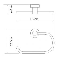 Держатель для полотенец WasserKraft Donau K-9460 кольцо