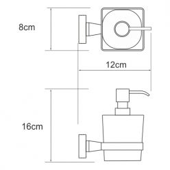 Дозатор для жидкого мыла WasserKraft Dill K-3999