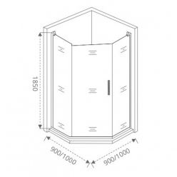 Душевой уголок GoodDoor PANDORA PNT-100-C-CH