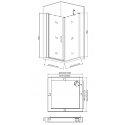 Душевой уголок GoodDoor PANDORA CR-100-C-CH