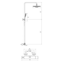 Душевая стойка Ravak TERMO 300 TE 093.00/150, X070099