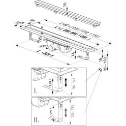 Водосточный желоб RAVAK Floor, 850 мм, X01430