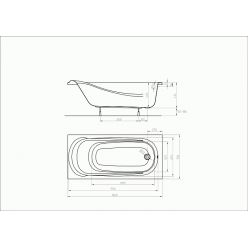 Акриловая ванна Kolo Saga 160x75 см
