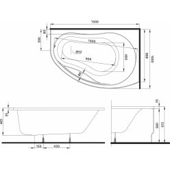 Акриловая ванна Kolo Promise 150x100 см (Right - правосторонняя)