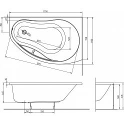 Акриловая ванна Kolo Promise 170x110 см (Right - правосторонняя)