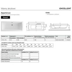 Акриловая ванна Excellent Aquaria Lux 180x80