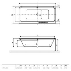 Акриловая ванна Excellent Arana 180x85 WAEX.ARA18WH