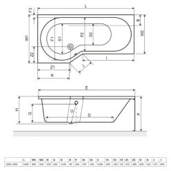 Акриловая ванна Excellent Be Spot 160x80 левая WAEX.BSL16WH