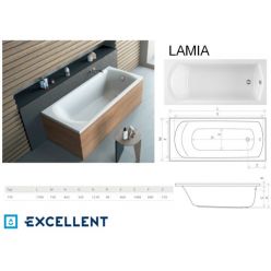 Акриловая ванна Excellent Lamia 170x75, WAEX.LAM17WH