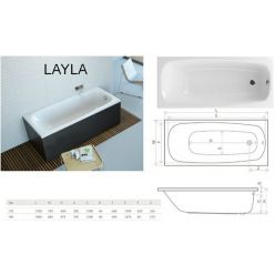 Акриловая ванна Excellent Layla 170x75 WAEX.LAY17WH