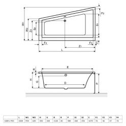 Акриловая ванна Excellent M-Sfera 160x95 правая WAEX.MFP16WH