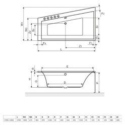 Акриловая ванна Excellent Sfera Slim 170x100