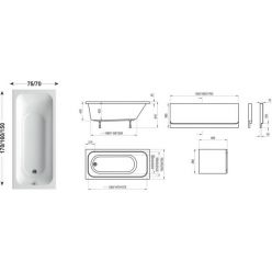 Акриловая ванна Ravak Chrome 150x70, C721000000