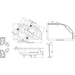 Акриловая ванна Ravak Rosa II 160x105 L, CM21000000