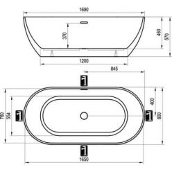 Акриловая ванна Ravak Freedom O 170x80