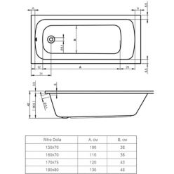 Акриловая ванна Riho Dola 150x70, BB2900500000000