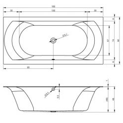 Акриловая ванна Riho Linares R 190x90, BT4800500000000