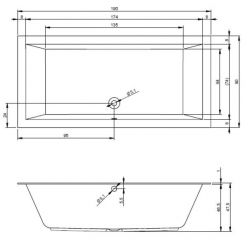 Акриловая ванна Riho Lugo 190x90, BT0500500000000