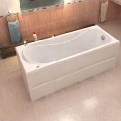 Акриловая ванна BAS Атланта 170x70 на каркасе с сифоном, В 00003