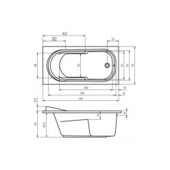 Акриловая ванна Riho Columbia 140x70, BA0500500000000