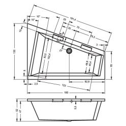 Акриловая ванна Riho Doppio 180x130, BA9000500000000