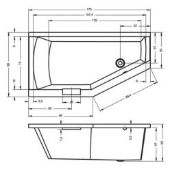 Акриловая ванна Riho Geta 160x90, BA8700500000000