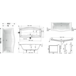 Акриловая ванна Ravak Magnolia 180x75, C601000000