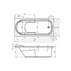 Акриловая ванна Riho Columbia 175x80, BA0400500000000