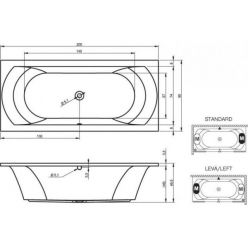 Акриловая ванна Riho Lima 170x75, BB4400500000000