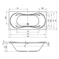 Акриловая ванна Riho Supreme 190x90, BA5800500000000