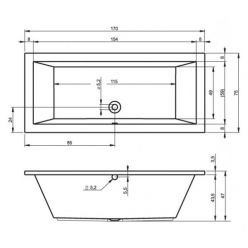 Акриловая ванна Riho Lusso 200x90, BA6000500000000