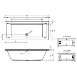 Акриловая ванна Riho Lusso 200x90, BA6000500000000