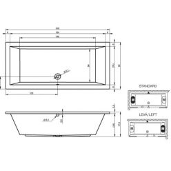 Акриловая ванна Riho Lusso 200x90, BA6000500000000