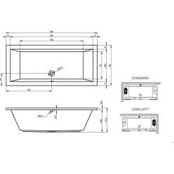 Акриловая ванна Riho Lusso 180x90, BA7700500000000