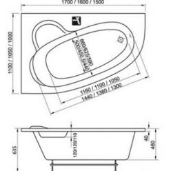 Акриловая ванна Ravak Asymmetric 160x105 L, C461000000