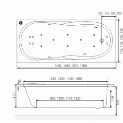 Акриловая ванна Excellent Sekwana 170x75 WAEX.SEK17WH