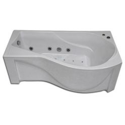 Акриловая ванна BAS Капри 170х95 правая на каркасе с сифоном