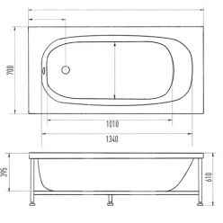 Акриловая ванна Eurolux Lait 150x70, E1015070017